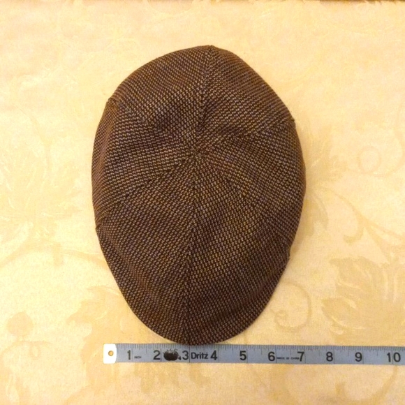 U.S. POLO ASSN. Brown and Cream, Tan, Tweed Newsboy Hat | Gatsby Hat | Golf Hat - Picture 15 of 16